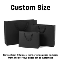 Emballage de vente au détail pour magasin de vêtements noirs de luxe personnalisé sac de transport sac à provisions en papier de boutique pour vêtements avec logo imprimé