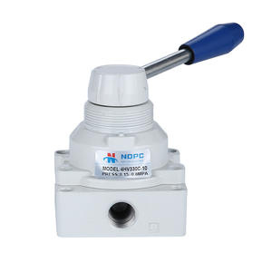วาล์วโรตารี่แบบแมนนวล 3 ตำแหน่ง 4 ทาง ยี่ห้อ Airtac รุ่น 4HV230-08 4HV330-10 สวิตช์นิวเมติก วาล์วควบคุมแก๊ส รองรับ OEM - Product Image 1