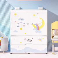 Conception d'image de dessin animé dans l'étiquette de moule pour armoire en plastique tiroir en plastique conception personnalisée fabricant IML