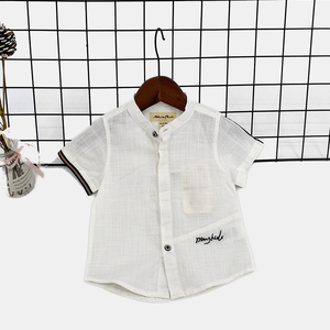 Vêtements d'été personnalisés en coton et lin pour tout-petits garçons, chemises et shorts pour garçons, vêtements pour garçons avec bouton - Product Image 2