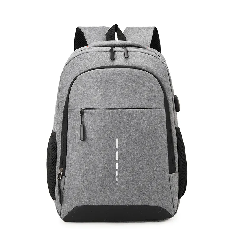 Peso ligero y estilo de moda Carga USB e impermeable de gran capacidad y mochila reflectante para computadora portátil