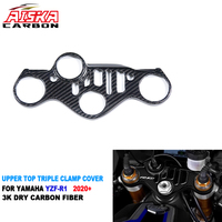 AISKA Cubierta Superior de Triple Abrazadera de Fibra de Carbono 3K Real Ultra Ligera para Motocicleta Yamaha R1 R1M 2020-2026