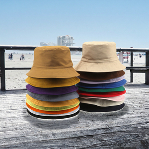 Unisex Phụ Nữ Của Mùa Hè Xô Hat Rắn Màu Bông Poplin Cap Cung Cho Ngoài Trời Bãi Biển Câu Cá Giản Dị Trượt Tuyết Đảng Du Lịch Hàng Ngày Sử Dụng - Product Image 3