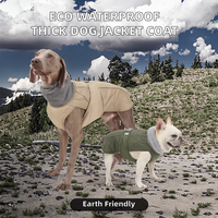 Nouvelle veste pour chien en coton/nylon, classique moderne, solide, pour l'automne et l'hiver, épaisse, écologique, imperméable, chaude, confortable, pour l'extérieur