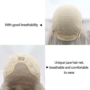 Chất lượng cao 24 inch đầy màu sắc dài thẳng tóc giả 13x3 glueless chịu nhiệt tổng hợp phía trước ren tóc giả cho phụ nữ cosplay - Product Image 4