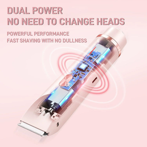 2-in-1 Lady Double Head <b>Electric</b> Shaver <b>Waterproof</b> Body Face Hair Removal Epilator <b>Electric</b> Hair Sahver for Women - Product Image 5