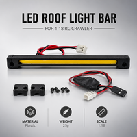 Barre lumineuse LED pour toit de voiture RC, pièces de rechange pour amélioration de véhicule tout-terrain, accessoires adaptés aux modèles de voitures à l'échelle 1/18