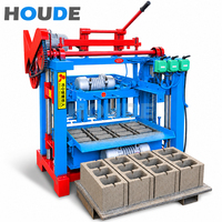 Machine à blocs à 3 trous à commande simple pour la construction industrielle, avec moules interchangeables pour béton et ciment, et machine vibrante électrique