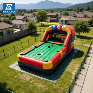 Un château gonflable géant inspiré d'une table de billard, un château gonflable de billard pour le divertissement et le jeu - Product Image 5