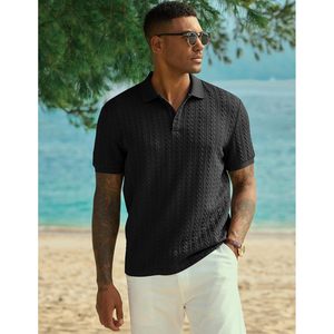 FOXA Polo tricoté pour homme à manches courtes, respirant et extensible, idéal pour le golf, haut décontracté à col pour l'été - Product Image 4