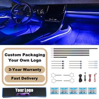 Luz interior para coche Rgb Dynamic Symphony 6 / 10 / 18 / 22 en 1, kit de iluminación ambiental LED para decoración de coches