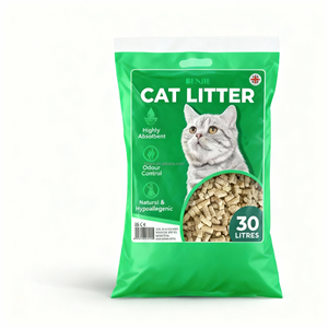 Benjie Custom Flavored Pine Wood Debris <b>Cat</b> <b>Litter</b> Flushable Highly Adsorbent Dust-Free Rapid Clumping Easy-to-Clean 5kg <b>Cats</b> - Product Image 1