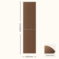 Panneaux acoustiques en bois rainuré pliables, panneaux en bois tambour flexible, revêtement mural incurvé, décoration intérieure pour bureaux et hôtels
