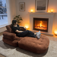 Canapé-lit capitonné en tissu compressé de luxe, pliable, design moderne modulaire pour appartement et villa, utilisation dans le salon