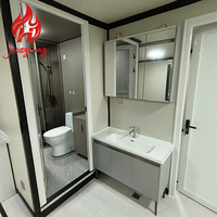 Maison conteneur de luxe détachable de 40 pieds, 3 chambres, maison mobile avec cuisine et toilettes, maison modulaire portable et amovible