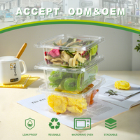 Boîte d'emballage alimentaire en plastique transparent personnalisée, type clamshell, pour cerises et fruits
