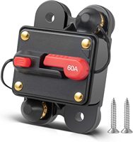 Interruptor de Circuito para Auto de 60A, 12V-48V DC, para Motor de Arrastre, Marino, ATV, Remolque, Audio, Radio, Sistema Solar, Protección