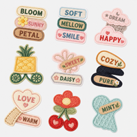 Patch brodé esthétique personnalisé AWELLS, motif nuage de fleurs pastel, pour vêtements de boutique et accessoires de sacs
