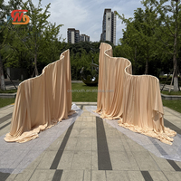 Nouveautés SMOOTH : Arche de scène de mariage en fer blanc, support en forme de S pour décoration de toile de fond d'événements et de fêtes