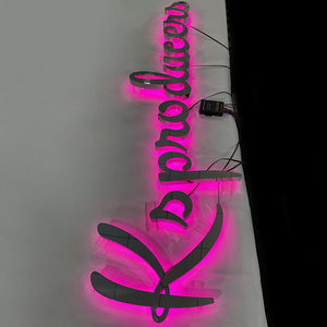 Insegna Logo 3D Personalizzata <span class=keywords><strong>per</strong></span> Interni/Esterni con Retroilluminazione LED RGB in Acciaio Inox IP65 Impermeabile con Controllo Touch <span class=keywords><strong>per</strong></span> Aziende - Product Image 2