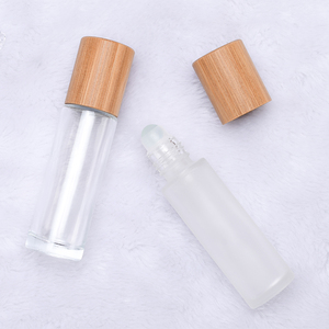 10ml 15ml smerigliato chiaro <span class=keywords><strong>ambra</strong></span> rotolo di vetro su bottiglia con tappo di bambù di lusso in acciaio rullo sfera <span class=keywords><strong>profumo</strong></span> e bottiglia di olio essenziale - Product Image 6