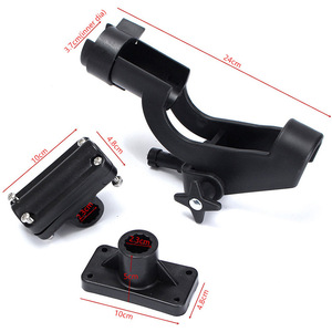 Support de canne à pêche rotatif à 360°, rotation multidirectionnelle, acier inoxydable, pour bateau, kayak, planche de surf - Product Image 4