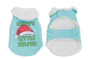 เสื้อโค้ทสุนัขขนแกะมีคอปกและแผ่นแปะท้อง-ให้ความอบอุ่นสำหรับฤดูใบไม้ร่วง/ฤดูหนาว - Product Image 2