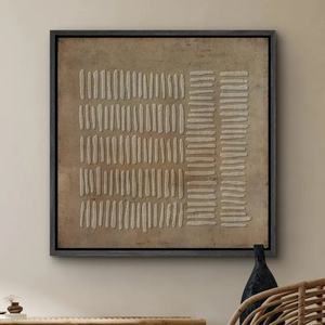 Arte Mural 3D Texturizado Estilo Wabi-Sabi, Pintura al Óleo Abstracta Pintada a Mano, Arte Mural Enmarcado para Regalo de Boda Minimalista, Decoración del Hogar - Product Image 1