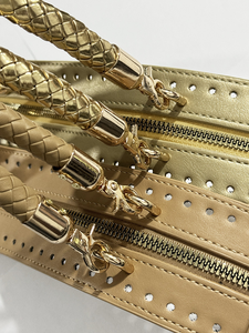 Accessoires pour sacs à main tissés, matériaux d'accessoires de haute qualité vintage à double poignée avec fermeture éclair pour la fabrication de portefeuilles - Product Image 4