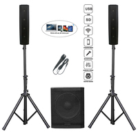 Torre Portátil de 2000W y 15 Pulgadas con Sistema de Altavoces 2.1CH para Karaoke y Fiestas, Modelo JC415BTN con TWS/FM/USB/SD/Entrada de Micrófono para Computadora