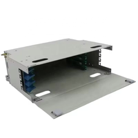 Rak Distribusi Optik (ODF) Tipe Laci Rak 19'' 2U 48 Core, Panel Patch FC SC Simplex, Terpasang di Rak