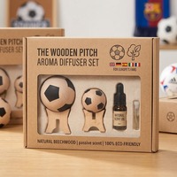 Diffuseur d'arômes créatif en bois, sans BPA, écologique, pour voiture, ornement de bureau, parfum d'ambiance, football, soccer