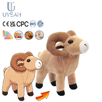 Uyeah CPC/EN71/GRS Peluche personnalisée en forme de mouton pour porte-clés de sac, en coton doux, petit animal en peluche, cadeaux porte-clés