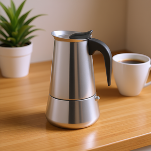 Cafetera Moka de Acero Inoxidable para 10 Tazas, Cafetera Espresso para Estufa - Product Image 3