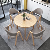 Ensemble table et chaises de salle à manger 4 places style nordique de luxe pour bureaux commerciaux, salons de thé, maisons et petits appartements - Design moderne et minimaliste