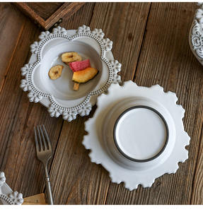 Vajilla de Cerámica Retro para el Hogar, Plato de Sopa Estilo Corte, Plato para Cocina Occidental - Product Image 4