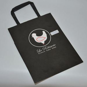 Wholesale Price Eco-friendly White Black <b>Clothes</b> Shopping Brown Kraft Paper Bag 13/7/17 - Product Image 4