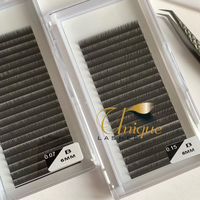 M L B C D Curl bulu mata buatan tangan warna hitam dan coklat gaya alami 0.03 0.05 0.07mm ketebalan bulu mata palsu