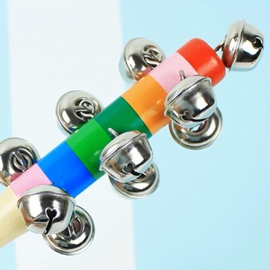 Wholesale Wooden Orff <b>Musical</b> <b>Instrument</b> Hand Shake Bell Stick Bell Rattle Baby Rattles Early Education Music Teaching Aids - Product Image 3