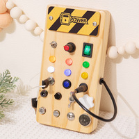Juguete Educativo de Madera para Niños, Tablero de Actividades LED, Simulación de Circuitos, Interruptores, Desmontaje y Montaje