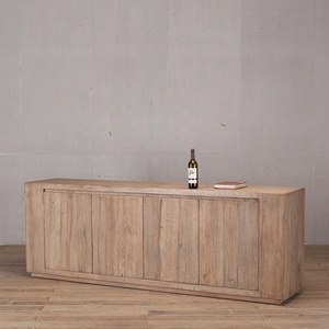 ארון צד עץ אלון מלא יוקרתי עבור חדר מגורים ריהוט ריפוד בעבודת יד עם פרטים מוקפד - Product Image 2