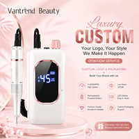 Machine à ongles électrique professionnelle de luxe 45000 tr/min, lime à ongles portable pour salon, logo personnalisé, OEM, ODM, vente en gros