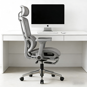 Sedia da Ufficio Regolabile in Altezza, Design Ergonomico, Lussuosa e Moderna con Schienale Alto in Rete e Seduta Traspirante Confortevole - Product Image 1