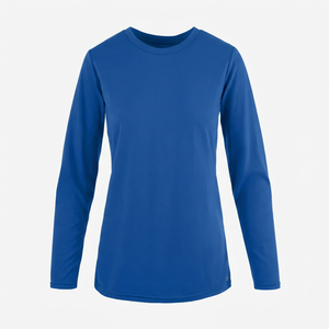 Camiseta de manga larga para mujer, cuello redondo, elástica, que absorbe la humedad, uniforme médico, capa base para enfermeras - Product Image 1