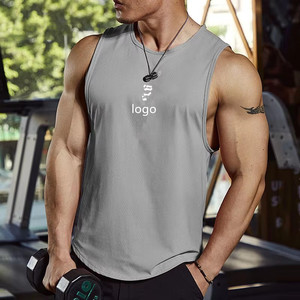 เสื้อกล้ามผู้ชายคุณภาพสูง ผ้าถักผสมคอตตอนและสแปนเด็กซ์ ลายเสือดาว ทรงหลวม แห้งเร็ว ไม่เป็นขุย ระบายอากาศดี คอกลม ไซส์พลัส - Product Image 5