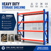Étagères métalliques robustes à 4 niveaux, sans boulons, réglables, pour entrepôt, stockage en acier, stockage en garage