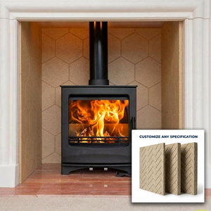 Panneau de <span class=keywords><strong>vermiculite</strong></span> jaune doré 1000x610x25mm <span class=keywords><strong>pour</strong></span> poêles à <span class=keywords><strong>bois</strong></span> et cheminées, produit d'isolation thermique Chenxing - Product Image 3