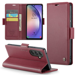 Étui en cuir à rabat magnétique CaseMe avec recharge sans fil, <span class=keywords><strong>protection</strong></span> RFID pour A54 - Design professionnel, antichoc - Product Image 5