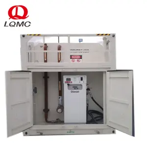 2000L Mini mobile fuel station double walled tank with durable fuel dispenser