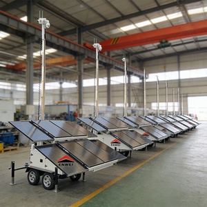 Remolque con Cámara CCTV Móvil y Paneles Solares, Remolque <span class=keywords><strong>de</strong></span> Seguridad con Energía Solar para Uso en Sitios <span class=keywords><strong>de</strong></span> Minería, Gran Venta - Product Image 1